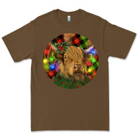 Cacao Brown Cow Christmas Premium Tee - RanaPortraitStore