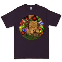Plum Brown Cow Christmas Premium Tee - RanaPortraitStore