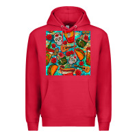 Cardinal hispanic heritage month coffee cups and taco with glitter and leopard  Premium Hoodie - BundleAndBundleShop