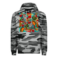Slate Camo hispanic heritage month coffee cups and taco with glitter and leopard  Premium Hoodie - BundleAndBundleShop