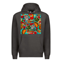 Smoke hispanic heritage month coffee cups and taco with glitter and leopard  Premium Hoodie - BundleAndBundleShop