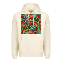 Tofu hispanic heritage month coffee cups and taco with glitter and leopard  Premium Hoodie - BundleAndBundleShop