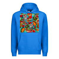 True Royal hispanic heritage month coffee cups and taco with glitter and leopard  Premium Hoodie - BundleAndBundleShop