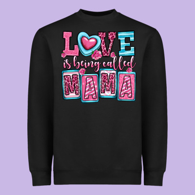 Love Is Being Called Mama Heavyweight Sweatshirt Designed By Oliviacreatesart