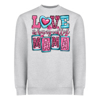 Heather Grey love is being called mama Heavyweight Sweatshirt - OliviaCreatesArt