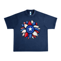Navy sunflower texas flag 2 Urban Heavy Tee - JahusDesignShop
