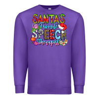 Purple festive speech therapist tribute Premium Sweatshirt - CowhideDigitalArt