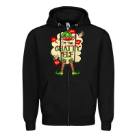 Black im the chatty elf Zipper Hoodie - FaDigitalArtStudio