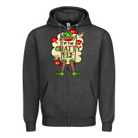 Charcoal Heather im the chatty elf Zipper Hoodie - FaDigitalArtStudio