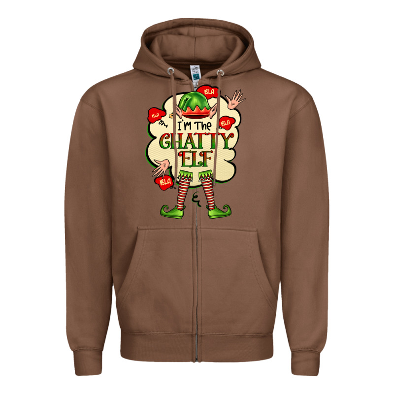 Im The Chatty Elf Zipper Hoodie by FaDigitalArtStudio | Teevron