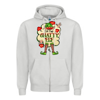 Dove Grey im the chatty elf Zipper Hoodie - FaDigitalArtStudio