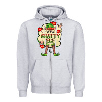 Heather Grey im the chatty elf Zipper Hoodie - FaDigitalArtStudio