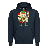 Navy im the chatty elf Zipper Hoodie - FaDigitalArtStudio