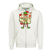 Oatmeal Heather im the chatty elf Zipper Hoodie - FaDigitalArtStudio