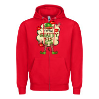 Red im the chatty elf Zipper Hoodie - FaDigitalArtStudio