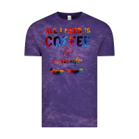 Cloud Purple All I Need Is Coffee And Mascara Vintage Tee - Bettercallsaul