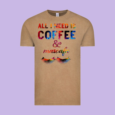 All I Need Is Coffee And Mascara Vintage Tee Designed By Bettercallsaul
