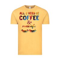 Vintage Mustard All I Need Is Coffee And Mascara Vintage Tee - Bettercallsaul