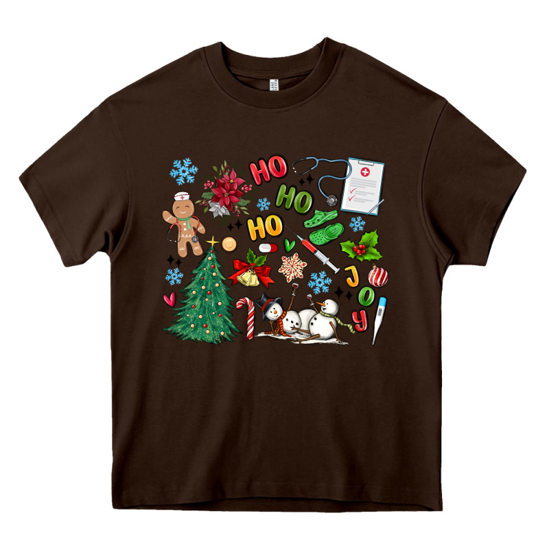 Nurse Christmas Heavy Core Tee by MaliasSmallBusiness | Teevron