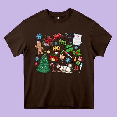Nurse Christmas Heavy Core Tee Designed By Maliassmallbusiness