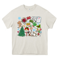 Cream nurse christmas Heavy Core Tee - MaliasSmallBusiness