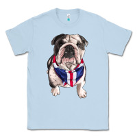 Dusty Blue English Dog Classic Tee - RanaPortraitStore