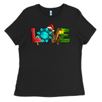 Black christmas gemstone love Ladies Tee - RanaPortraitStore