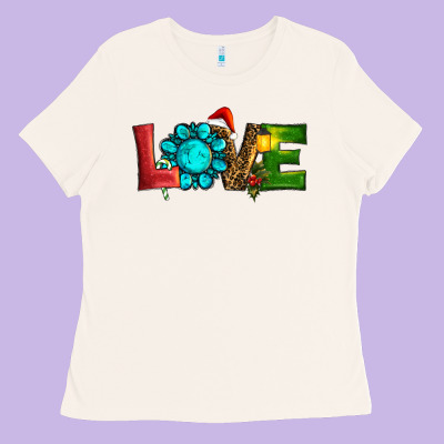 Christmas Gemstone Love Ladies Tee Designed By Ranaportraitstore