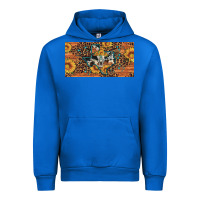 Cobalt texas map bull skull sunflower leopard licence plate Urban Hoodie - Artiststas