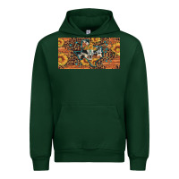 Forest Green texas map bull skull sunflower leopard licence plate Urban Hoodie - Artiststas