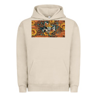 Pigment French Oak texas map bull skull sunflower leopard licence plate Urban Hoodie - Artiststas