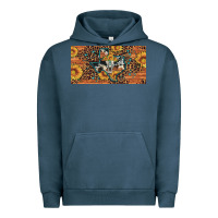 Pigment Midnight Navy texas map bull skull sunflower leopard licence plate Urban Hoodie - Artiststas