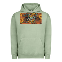 Pigment Oil Green texas map bull skull sunflower leopard licence plate Urban Hoodie - Artiststas