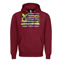Burgundy mardi gras Zipper Hoodie - FaDigitalArtStudio
