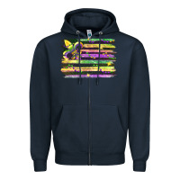 Navy mardi gras Zipper Hoodie - FaDigitalArtStudio