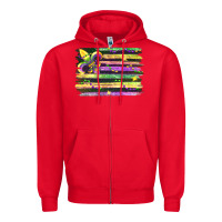 Red mardi gras Zipper Hoodie - FaDigitalArtStudio