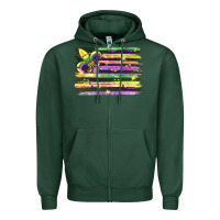 Sports Green mardi gras Zipper Hoodie - FaDigitalArtStudio