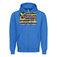 True Royal mardi gras Zipper Hoodie - FaDigitalArtStudio