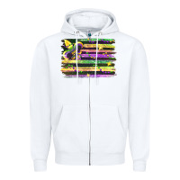 White mardi gras Zipper Hoodie - FaDigitalArtStudio