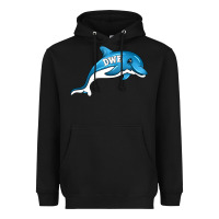 Black dolphin dwe Heavyweight Hoodie - CowhideDigitalArt