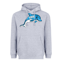 Heather Grey dolphin dwe Heavyweight Hoodie - CowhideDigitalArt