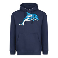 Navy dolphin dwe Heavyweight Hoodie - CowhideDigitalArt