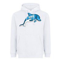 White dolphin dwe Heavyweight Hoodie - CowhideDigitalArt