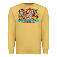 Antique Gold Moo Pumpkin Get Out The Way Premium Sweatshirt - CowhideDigitalArt