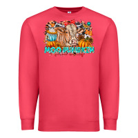 Cardinal Moo Pumpkin Get Out The Way Premium Sweatshirt - CowhideDigitalArt