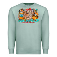 Seafoam Moo Pumpkin Get Out The Way Premium Sweatshirt - CowhideDigitalArt