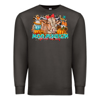 Smoke Moo Pumpkin Get Out The Way Premium Sweatshirt - CowhideDigitalArt