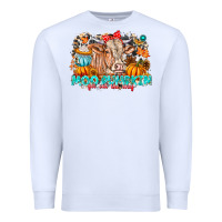 White Moo Pumpkin Get Out The Way Premium Sweatshirt - CowhideDigitalArt