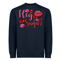 Navy hey sugar with lips and candies olivia Heavyweight Sweatshirt - OliviaCreatesArt