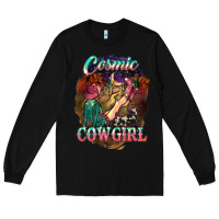 Black Cosmic Cowgirl Long Sleeve Tee - HowdyJamesFarm